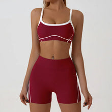 Load image into Gallery viewer, Woman Yoga Sport Outfit for Fitness Two Pieces Short Pant Sets Suits Tracksuit Sportswear Woman Gym Yoga Workout Clothes
