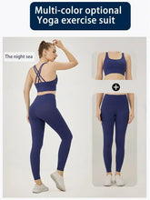 Load image into Gallery viewer, Women's Yoga Set Workout Set 2 Piece High Waist Yoga Leggings Sports Bra Gym Suit Activewear Sports Fitness Set Sports Suit
