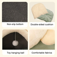 Load image into Gallery viewer, Pet Tent Cave Bed for Cats Small Dogs Self-Warming Cat Tent Bed Cat Hut Comfortable Pet Sleeping Bed Foldable Removable Washable
