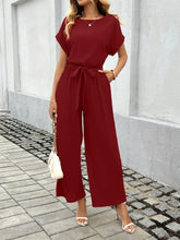 Load image into Gallery viewer, Modern Tie Waist Workwear Jumpsuit
