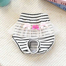 Load image into Gallery viewer, Striped Cotton Puppy Panties Set
