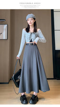 Load image into Gallery viewer, Elegant Skirts for Women Korean Style Long Skirt Female Black Pleated Midi Skirt Women's Clothing Office Lady Skirts Outfits New
