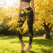 Load image into Gallery viewer, High Waist Yoga Leggings Japanese Style Cherry Blossom Botanical Print Soft Tights Women Fitness Gym Yoga Running Sports Wear
