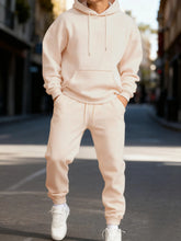 Load image into Gallery viewer, Man Hoodie Set Winter Solid Color Two Pices Sets Long-Length Street Clothes Casual Sports Sweatpant Hoody Unisex Fashion Suit

