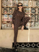 Load image into Gallery viewer, Women Jumpsuit Y2K Streetwear Moon Print Jumpsuit Elastic Long Sleeve Round Neck Autumn Sexy Fashion Bodysuit

