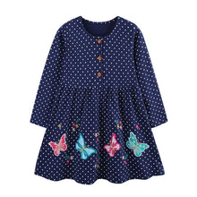 Load image into Gallery viewer, Butterfly Polka Princess Girls Dress
