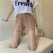 Load image into Gallery viewer, Women yoga Shorts Summer Outer Wear Mid-Waist Casual Loose Straight Pants Lady Stylish Thin Breathable Wide Leg Gym Short Pants
