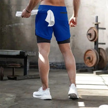 Load image into Gallery viewer, Camo Running Shorts Men Gym Sports Shorts 2 In 1 Quick Dry Workout Training Gym Fitness Jogging Short Pants Summer Men Shorts
