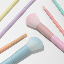 Load image into Gallery viewer, A full set of makeup tools including 7 colored makeup brushes, loose powder, contouring, eyeshadow, eyebrow brushes, etc
