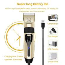 Load image into Gallery viewer, Dog Professional Hair Clipper Electrical Grooming Trimmer for Pets USB Rechargeable Cat Shaver Animals Haircut Machine
