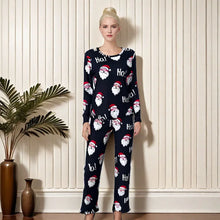 Load image into Gallery viewer, Santa Print Winter Pajama Set
