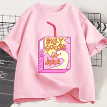 Load image into Gallery viewer, Silly Goose Juice Classic T-Shirt  Women T Shirts Clothes Short Sleeve Crew Neck Tee Shirt Summer Top Graphic T Shirts Vintage
