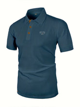 Load image into Gallery viewer, MILANO ITALIA Men's Textured Polo Shirt with Contrast Placket and Buttons
