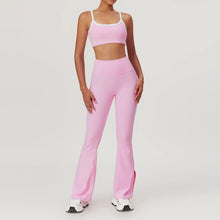 Load image into Gallery viewer, Yoga Set Women Sport Bra Gym Workout Legging High Waist Wide Flare Pant Fitness Sports Shorts Active Wear Suit
