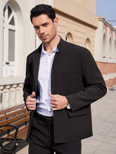 Load image into Gallery viewer, Men’s Plus-Size Stand Collar Business Blazer

