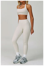 Load image into Gallery viewer, TRY TO BN Gym Sets Woman 2 Piece Yoga Backless Top Women's Tracksuit High Waisted Leggings Butt Lifting Fitness Workout Clothes
