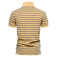 Load image into Gallery viewer, Striped Embroidered Cotton Summer Polo
