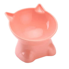 Load image into Gallery viewer, Pet Bowl Large Capacity Cats Bowls Oblique Mouth Cute Cartoon Cat Shape Cat Dog Food Dispenser Pet Feeder Pets Supplies

