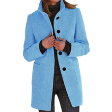 Load image into Gallery viewer, Womens Wool Cardigan Coats With Pockets Ladies Lapel Long Jacket Coat Fashion Solid Casual Winter Jackets for Women Plus Coat
