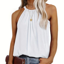 Load image into Gallery viewer, Summer Tops For Women Tops Casual Tunic Tops To Wear With Leggings Womens Blouse Halter Tank Tops Summer High Neck Sleeveless
