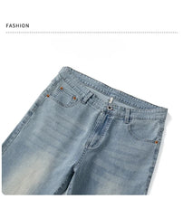 Load image into Gallery viewer, Men's Summer Thin Comfortable Jeans, Fashionable and Breathable Business Straight Pants, Loose Retro Casual Denim Trousers
