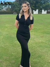 Load image into Gallery viewer, Elegant Collar Side Slit Dress

