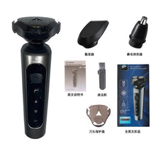 Load image into Gallery viewer, Electric Shavers for Men Waterproof Electric Trimmer Razor Wet &amp;amp Dry Use Rechargeable Battery Rotary Shavers Machine Shaving
