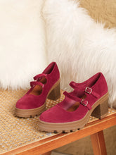 Load image into Gallery viewer, Women Square Heel Mary Jane Pumps
