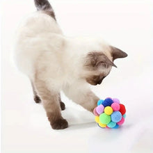 Load image into Gallery viewer, Colorful Woolen Bell Ball Toy
