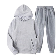 Load image into Gallery viewer, Men Tracksuit 2 Pieces Sets Hooded Sweatshirt +Drawstring Pants Male Hoodies Running Sportswear Men Women Autumn Sportwear
