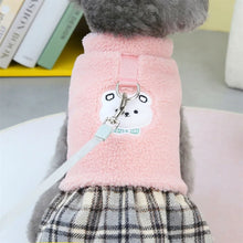 Load image into Gallery viewer, Cute Pet Dress Autumn Winter Plaid Princess Skirt Small Dog Coat Puppy Party Clothes Poodle Yorkie Apparel
