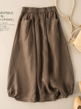 Load image into Gallery viewer, Women's Skirt Cotton Linen Casual Straight Skirts Woman Fashion 2026 Summer Loose Solid Color Button Long Skirts for Women
