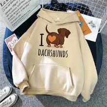 Load image into Gallery viewer, Cute Dachshund Graphic Slim Hoodie
