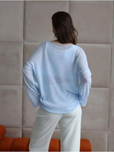 Load image into Gallery viewer, Lightweight Hollow Knit Pullover Sweater
