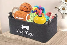 Load image into Gallery viewer, Felt pet toy box, dog toy box, storage basket box - perfect for organizing pets
