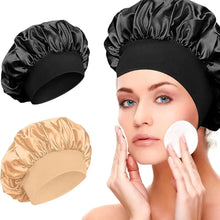 Load image into Gallery viewer, Shower Cap Hairdressing Hair Care Hat High Elasticity Monthly Shower Cap Female Nursing Satin Sleeping Cap
