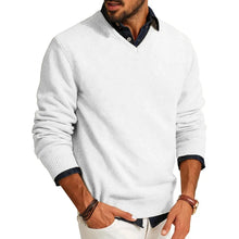 Load image into Gallery viewer, Men’s V-Neck Smart Casual Knit Pullover
