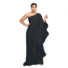 Load image into Gallery viewer, Women One Shoulder Jumpsuit Ruffle Long Sleeve Elegant Solid Aysmmetric Fashion Autumn Rompers Casual Party Club Jumpsuits 2024
