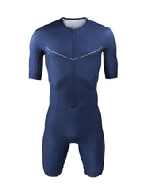 Load image into Gallery viewer, Righttrack Triathlon Race Suit Men's Short Sleeve Skinsuit Long Distance Tri Suits Performance Swimming/Cycling
