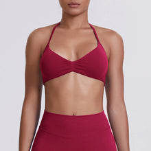 Load image into Gallery viewer, Sport Bra Strappy Bra Top Women High Support Thin Strap Halter Sport Seamless Bras Scrunch Workout Yoga Tank
