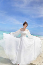 Load image into Gallery viewer, Dresses for Women Summer New Chiffon off-Shoulder Dress White Dress Vestido De Mujer
