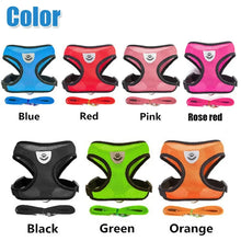 Load image into Gallery viewer, Cat Dog Harness with Lead Leash Adjustable Vest Polyester Mesh Breathable Harnesses Reflective Sti for Small Dog Cat Accessories
