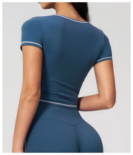 Load image into Gallery viewer, Yoga Shirts Women Sports T-Shirts Fitness Yoga Short Sleeve Gym Workout Top Running Active Shirts Female Push Up Sports T-shirts
