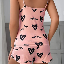 Load image into Gallery viewer, Heart Print Summer Pajama Set
