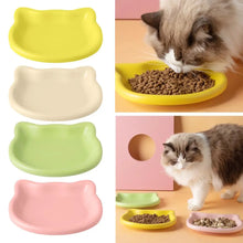 Load image into Gallery viewer, 1PC Cat-Shaped Pet Bowls, Pastel Color Cute Animal Design, Non-Slip Pet Food Dish, Ideal for Cats, Trendy Pet Accessory for Home
