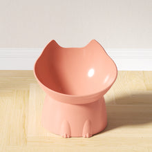 Load image into Gallery viewer, 1pc WhiskerWare Elevated Cat Bowl, Anti-Tip Plastic Raised Pet Feeding Dish with Tilted Edge, Neck Protection Kitty Food
