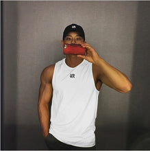 Load image into Gallery viewer, Mens Workout Tank Tops Mash Fabric Quick Dry Muscle Sleeveless Shirts Cut Off Slim Fit  Bodybuilding Gym Tees Singlet
