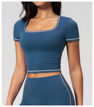 Load image into Gallery viewer, Yoga Shirts Women Sports T-Shirts Fitness Yoga Short Sleeve Gym Workout Top Running Active Shirts Female Push Up Sports T-shirts
