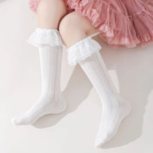 Load image into Gallery viewer, Lace Ruffle Baby Knee Socks
