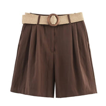 Load image into Gallery viewer, Women's Shorts High Waist Y2k Belt Short Woman Streetwear Harajuku Baggy Jeans Skort Beach Bermuda Pants Y 2k Summer New
